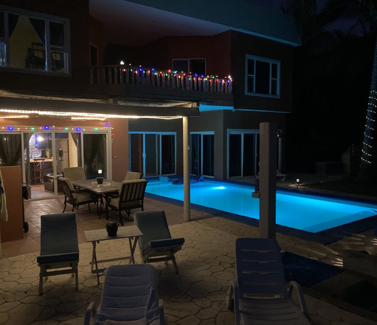 Poolside evening